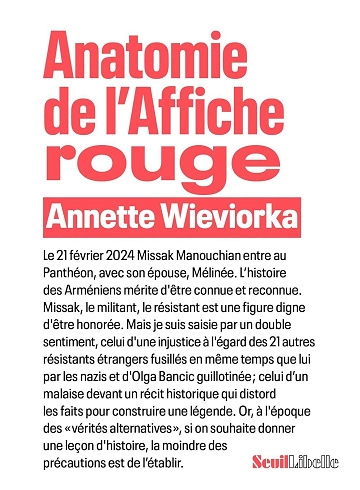 Anatomie de l'Affiche rouge  Annette Wieviorka